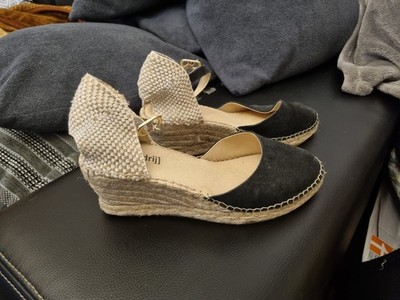 Espadrille-Sand alen Keilabsatz, Fesselriemen 39