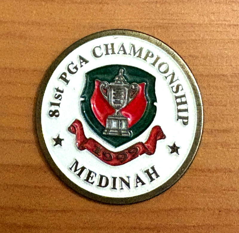 1999 81st PGA MEDINAH GOLF BALL MARKER TIGER WOODS 2ND MAJOR WIN VERY RARE