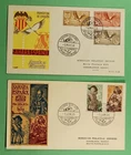 DR WHO 1950s SPANISH SAHARA 2 FDC SEMI POST COMBO R84269
