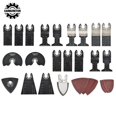 40 Pcs Oscillating Tool Kit Universal Metal Multitool Saw Blade With Sandpaper