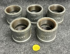 WARD GALVANIZED STEEL 1-1/4" FNPT X 1-1/4" FNPT COUPLING LOT OF 5