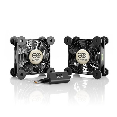 AC Infinity MULTIFAN S5, leiser Dual 80mm USB Lüfter, S5 - 80mm, schwarz 