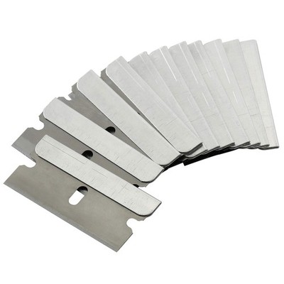 Bates- 50 pc Razor Blades, Flat Scraper One Edge 50 Pack, Silver