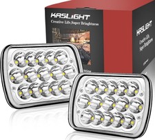 Rectangular led sealed beam headlight replacement pair