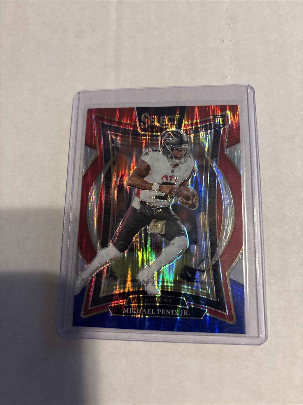 2024 Panini Select - Concourse Michael Penix Jr. #80 Red & Blue Shock Prizm (RC)