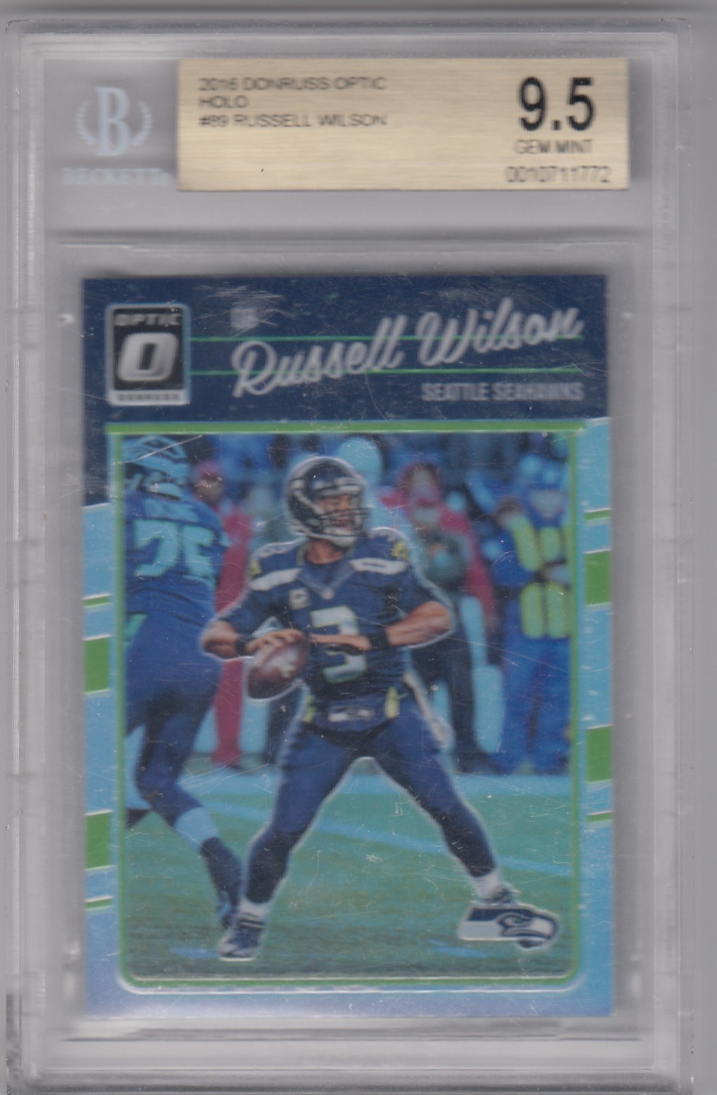 2016 PANINI DONRUSS OPTIC RUSSELL WILSON HOLO #89 BGS 9.5 SEAHAWKS ZS