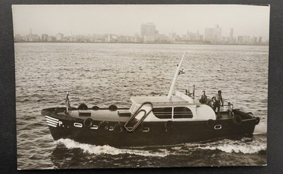 Foto Ansicht USA Motoryacht Schiff Boot P Schild Kennzeichen New York? Bild alt