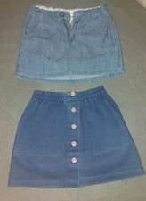 Jeansrock Mädchen Blau 2 Stück Gr. 128