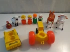 Loose Vtg Kid's Fisher-Price Little People Figures & Vehicles 1970's/1980's