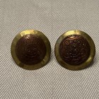 Two Tone Metal Clip-on Earrings Vintage — photo 1