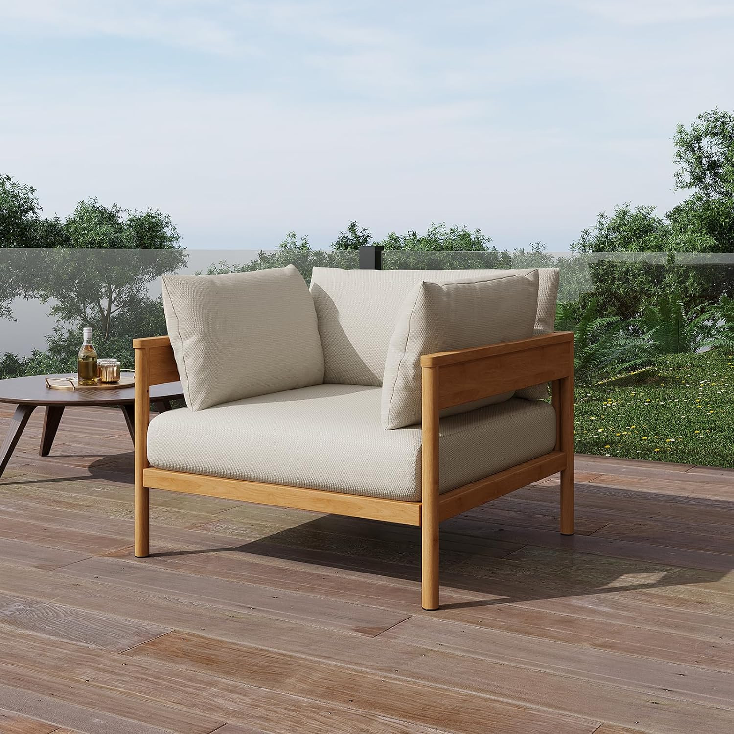 Modern Outdoor Patio Furniture Set, All-Weather Aluminium Co