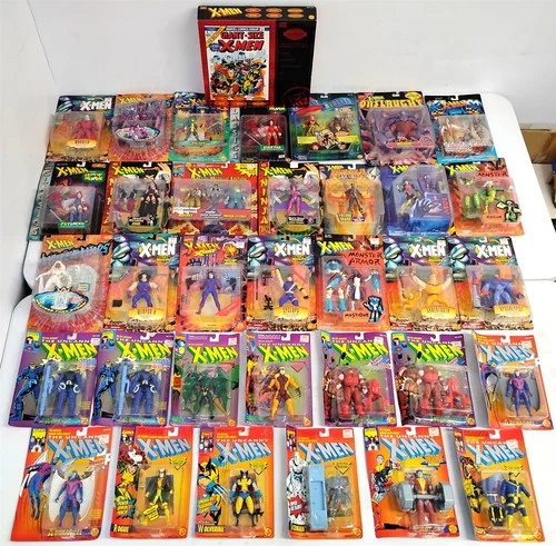Vintage Marvel X-Men Action Figure Lot of (35) Singles & Multi-Packs ToyBiz MOC