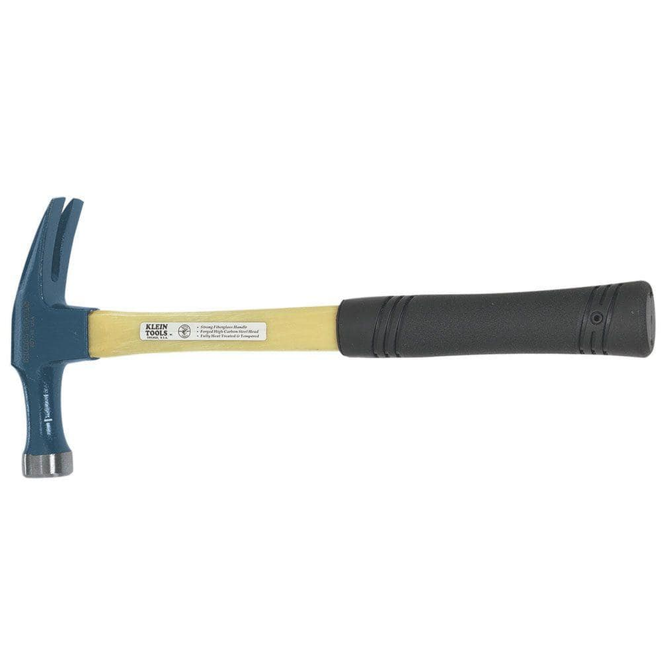 Klein Tools Electricians Hammer 18 Oz Straight Claw Steel Fiberglass