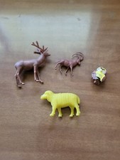 Vintage Plastic Farm Animals Large Lot Figures Multi Color