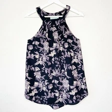 Veronica M Floral Halter Blouse XS