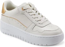 NEW EASY SPIRIT BEIGE IVORY LEATHER  WALKING COMFORT PLATFORM SNEAKERS SIZE 8.5M