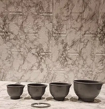 Gray Plastic Measuring Cups For Dry/Wet Ingredients With Ring 1/4-1/3-1/2-1 Cup