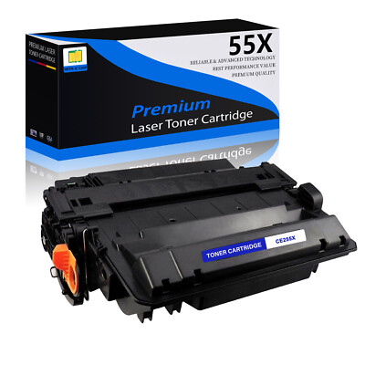 1PK Black CE255X 55X Toner Cartridge for HP LaserJet Pro MFP m521dn MFP m521dw