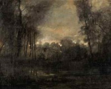 Vintage Moody Country Landscape Canvas Fine Art Giclee Print Decoration