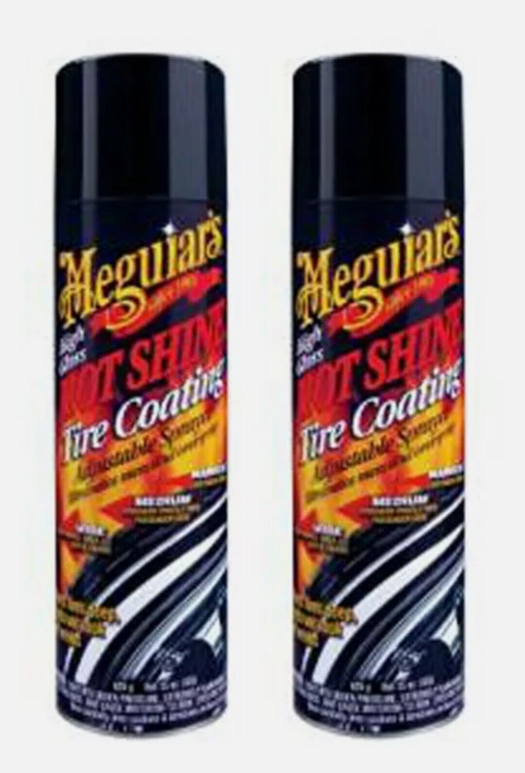 (2) Meguiars Hot Shine Tire Spray Aerosol Cans MEGG-13815-2PK