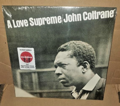 John Coltrane LP record A Love Supreme Translucent Black Smoky Swirls Colored
