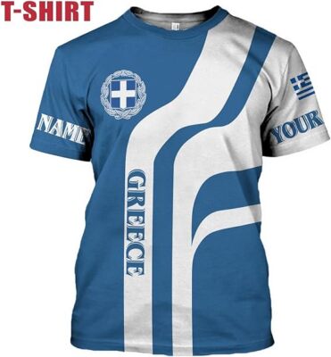 Personalized Greece Shirts Men Women, Greek Flag Shirt, Greek Soccer Shirt, Gree