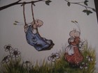 1973 vintage greeting card Plumo & Friends BIRTHDAY Plumo Swinging & Friend — photo 3