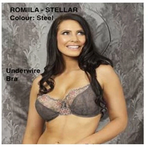 Romiila Quality Stellar Steel Lace Underwire Bra Only 32/38 E - J