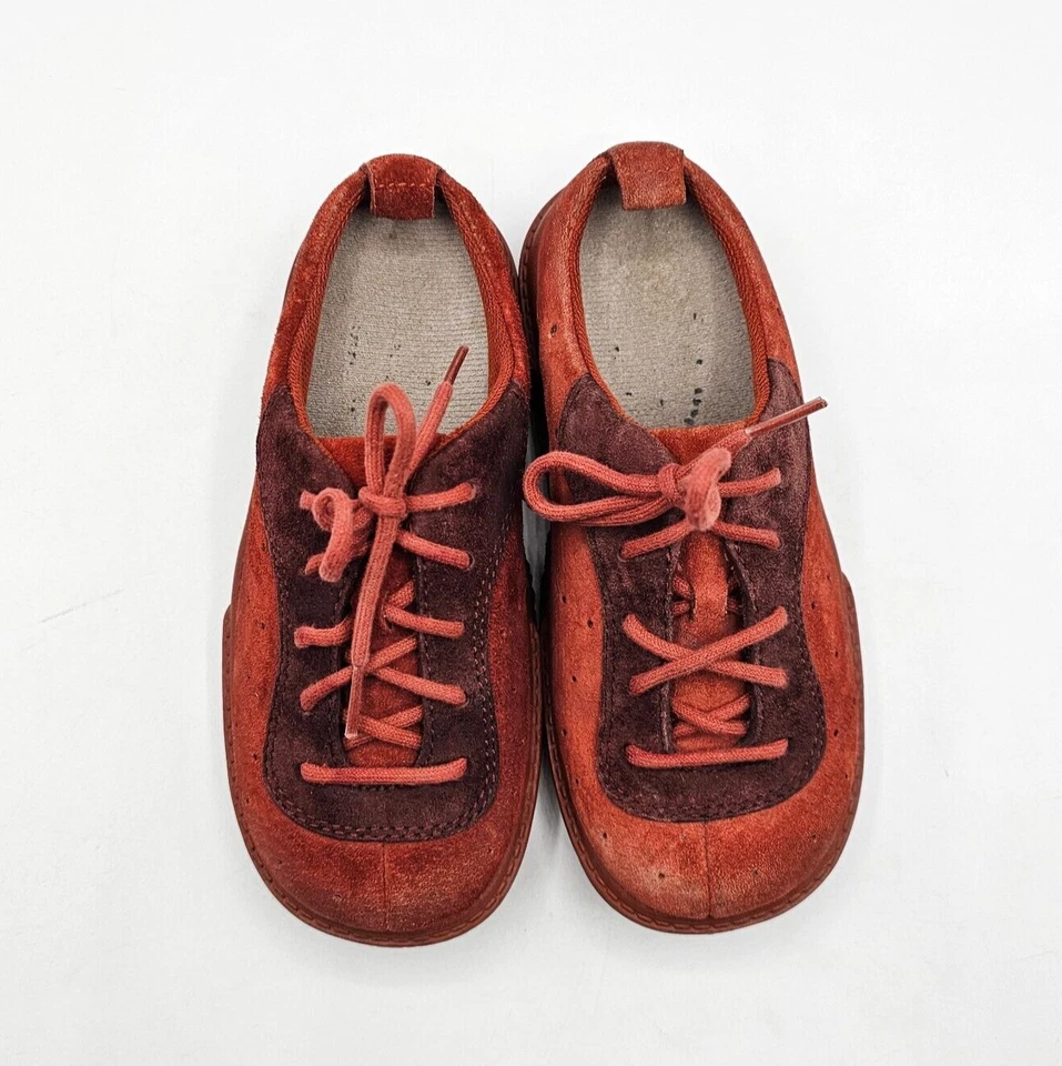 Merrell Toddler Kids Duet Jazz Shoes Size 10 Red Suede Clogs Mules Comfort - Image 4 of 4