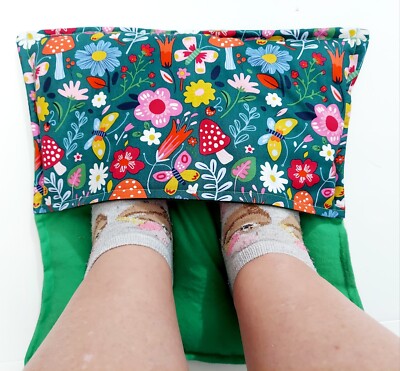 Rice-flax seed foot warmer, rice bag, heat pad, Mushrooms