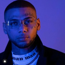 Men's Gold Sophisticated Clear Lens Square Rimless Rectangle Eye Glasses