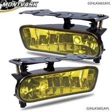 Fit For 2002-2006 Cadillac Escalade Yellow Lens Bumper Fog Lights Lamps w/ Bulbs