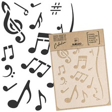 DIY Reusable Plastic STENCIL / A3 A4 A5 MUSICAL NOTES / Scrapbooking - Decoupage