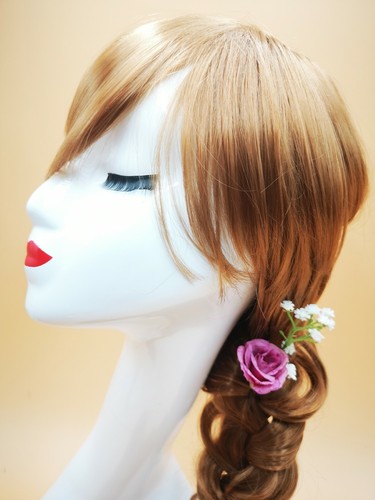 Pink Flower Bridal Hair Clip Wedding Hair Jewellery Hair Pin Accessories - Picture 4 of 5