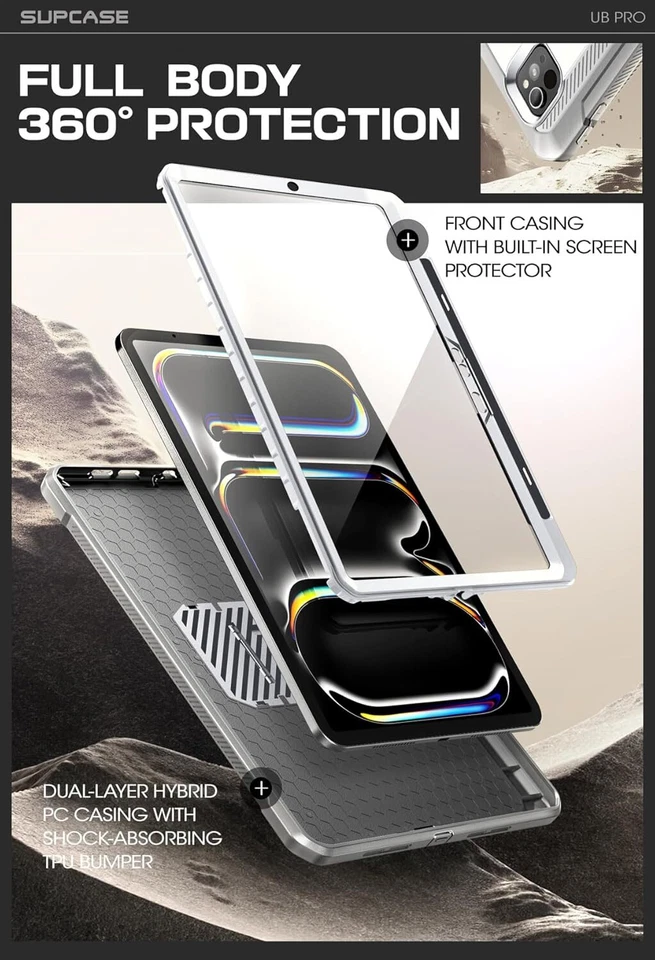 SUPCASE para Apple iPad Pro 13 pulgadas M4 (2024) Estuche multicapa Soporte para bolígrafo Cubierta Foto 3 de 4