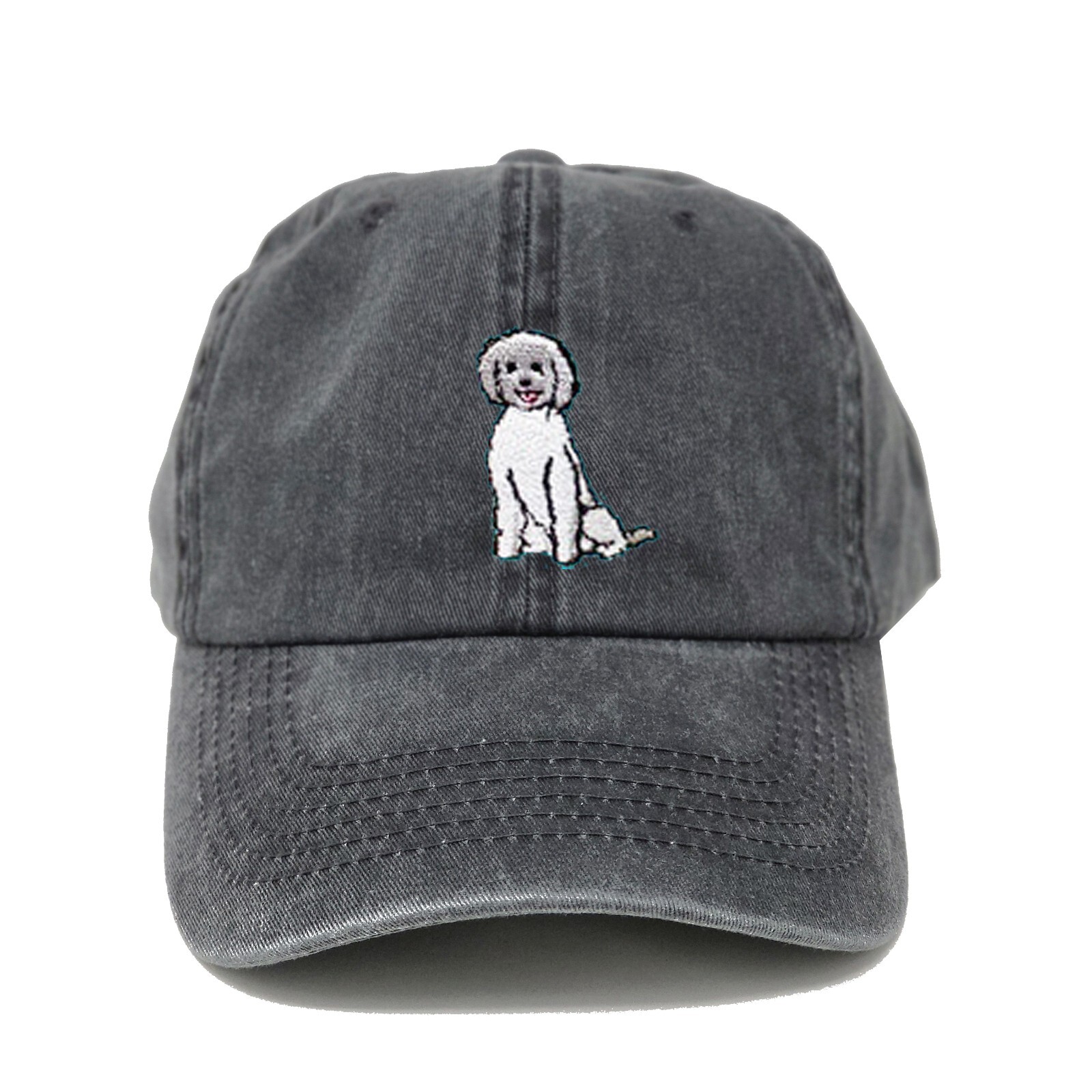 Maltipoo dog embroidered dad hat, Maltese poodle dog embroidered ball cap