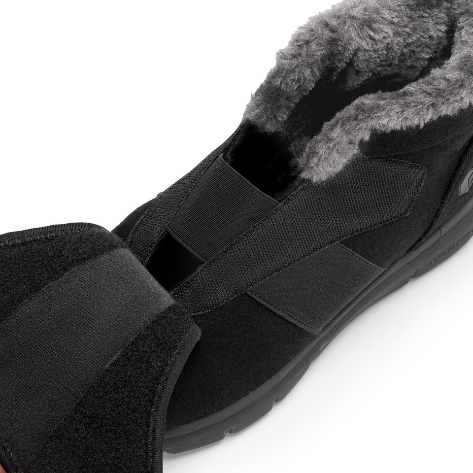 FitVille Men's Diabetic Shoes Extra Wide Warm Slipon Diabetic Winter