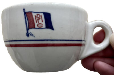 1955 PICKANDS MATHER GREAT LAKES IRON ORE SHIP CHINA RESTAURANT WARE COFFEE CUP
