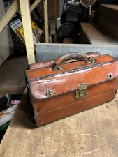 Old Rare K Leather Prod INC NYC USA New York City Handbag Doctors Bag Workwear