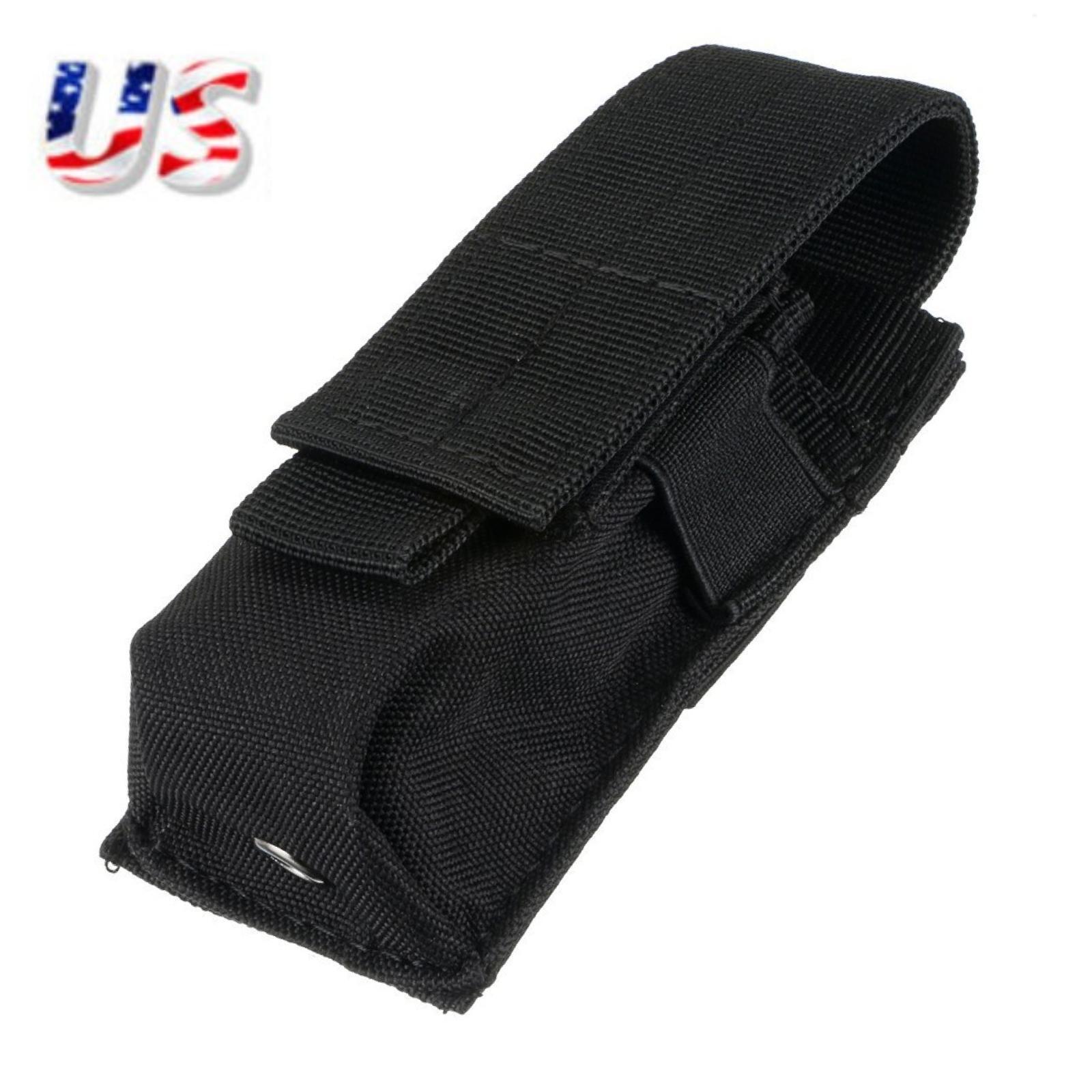 600D Nylon Tactical Pouch for Flashlight Phone Tools Compact Carry Case