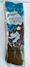Vintage 70s Caprice Orlon Ankle Socks Snuggler 8.5-11 Brown Fleece Lined NOS
