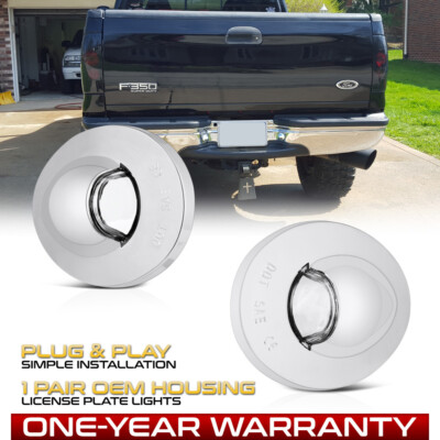 [OE-STYLE] 80-14 Ford F150 Chrome Bezel License Plate Light Housing Replacement