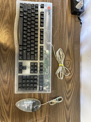 VINTAGE MACALLY IKEY USB KEYBOARD CONTOUR UNIMOUSE SET BONUS PARTS