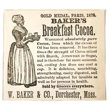 Walter Baker Breakfast Cocoa 1885 Advertisement Victorian Paris Expo 78 ADBN1A16