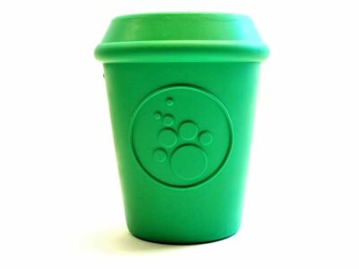 Sodapup Kaffeetasse Leckerli Spender robust Gummi Kauspielzeug grün - Hund & Welpe