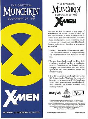 The Official Muchkin Bookmark of The X-Men - Promo Bookmark