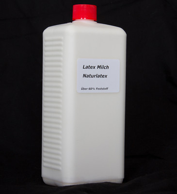 1Liter Flüssiglatex DICKFLÜSSIG Low Ammoniak SemiTransparent Natur Latexmilch