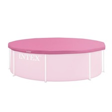 INTEX 8 Foot Round Metal Frame Outdoor Backya...