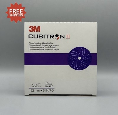 3M 31484 Cubitron II Hookit Clean Sanding Abrasive Disc, 6'' 400+ grade - 50pk