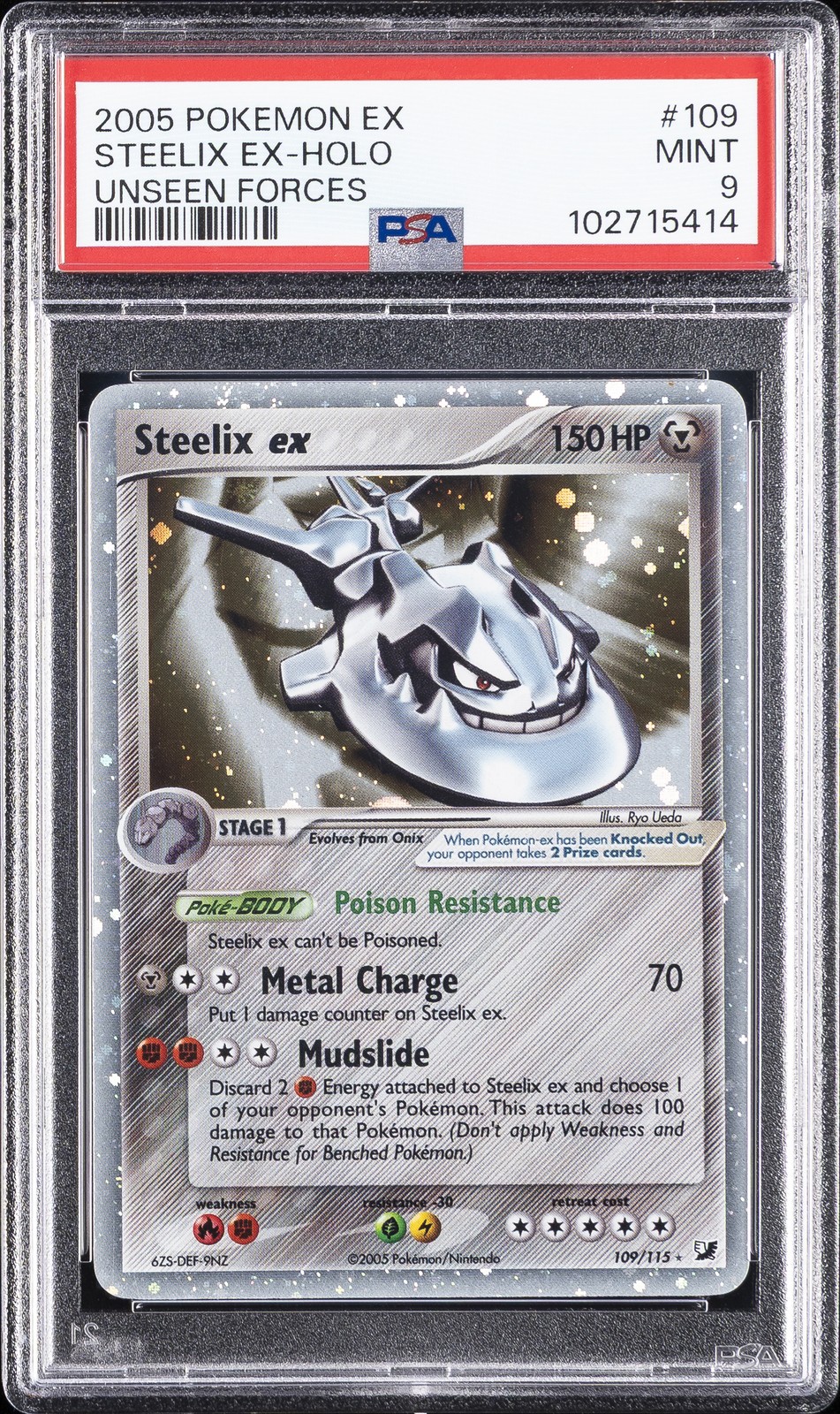 Pokemon Steelix ex Holo EX Unseen Forces 109/115 PSA 9 Mint